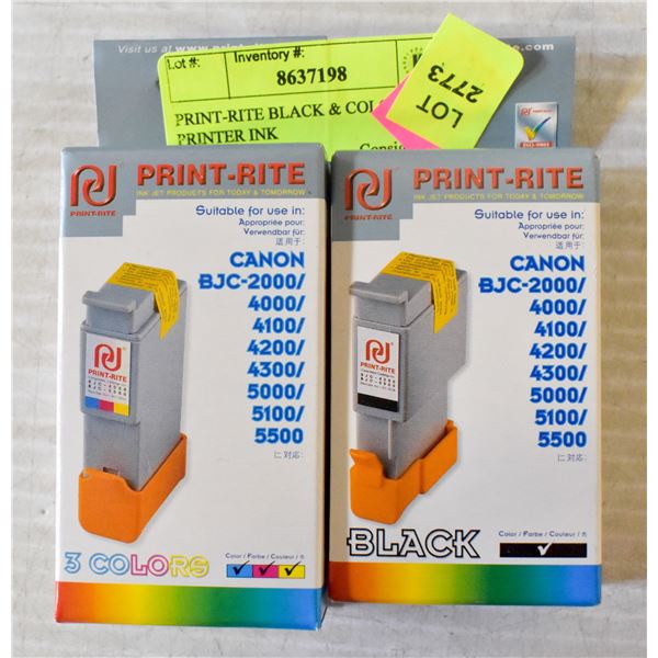 PRINT-RITE BLACK & COLOR CANON PRINTER INK