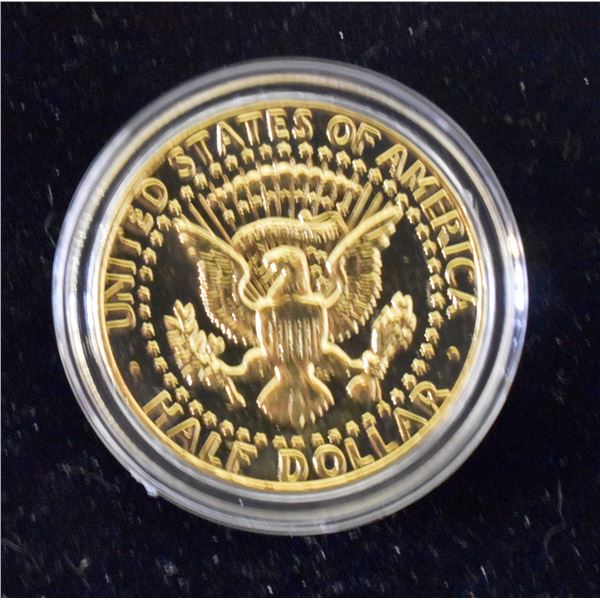 24KT GOLD PLATED US HALF DOLLAR 1986