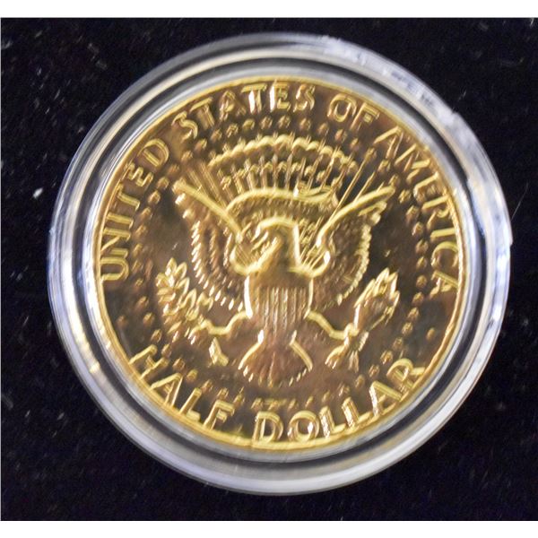 24KT GOLD PLATED US HALF DOLLAR 1984