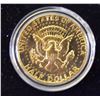 Image 1 : 24KT GOLD PLATED US HALF DOLLAR 1984