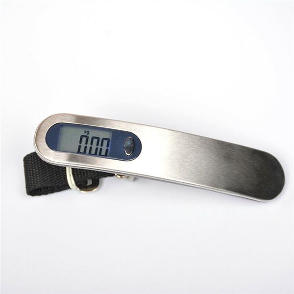 NEW WHITE/STAINLESS DIGITAL HANGING LUGGAGE SCALE