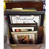 Image 1 : ESTATE BOX OF FRAMED WALL ARTWORK AND