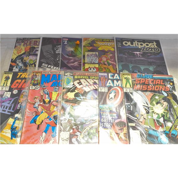 LOT OF 10 COMICS - ZEROES, ONES AND VINTAGE