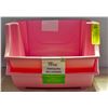 Image 1 : LOT OF 2 NEW PINK STACKING BINS