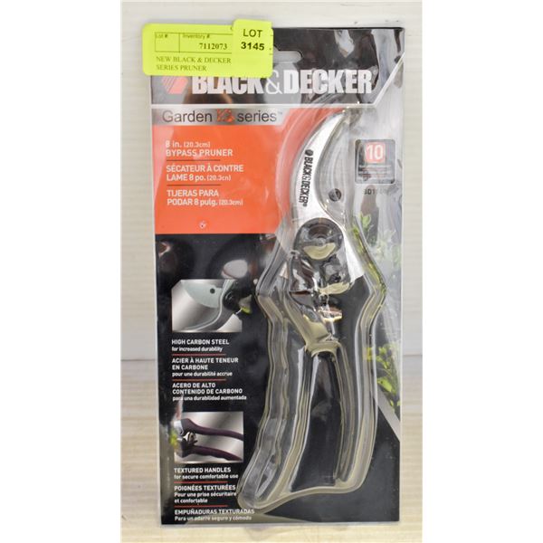 NEW BLACK & DECKER 8" GARDEN SERIES PRUNER