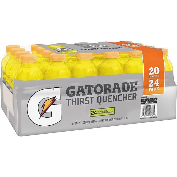 CASE WITH 24 591ML BOTTLES OF LEMON LIME GATORADE