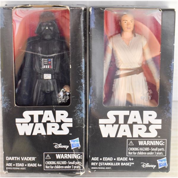 PAIR OF STARWARS FIGURES - DARTH VADER & REY (STAR