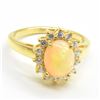 Image 3 : GOLD PLATED SILVER OPAL CZ(1.5CT) GOLD RHODIUM