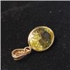 Image 3 : 14K YELLOW GOLD LEMON QUARTZ(3.8CT) PENDANT