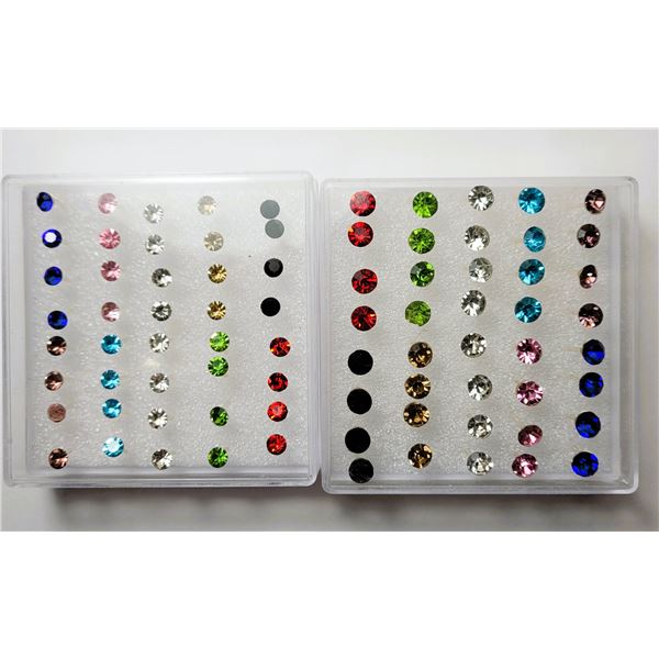 5)  LOT OF 40 MULTI COLORED HYPOALLERGENIC STUD