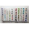 Image 1 : 5)  LOT OF 40 MULTI COLORED HYPOALLERGENIC STUD