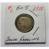 Image 1 : 4)  GREAT BRITIAN 1928 ONE SCHILLING 50% SILVER