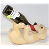 Image 1 : DOG WINE BOTTLE HOLDER, BOTTLE IS EMPTY
