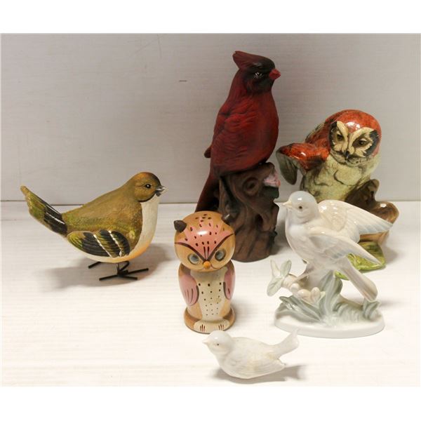 BOX OF CERAMIC VINTAGE BIRDS