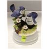 Image 1 : VINTAGE BLUE JAY MUSICAL BISQUE PORCELAIN