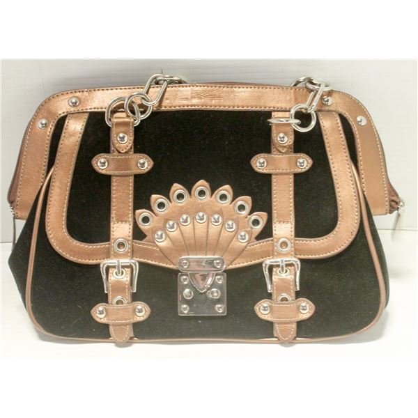 BLACK AND COPPER RINA RICH HANDBAG