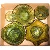 Image 1 : XL BOX OF VINTAGE GREEN DEPRESSION GLASS