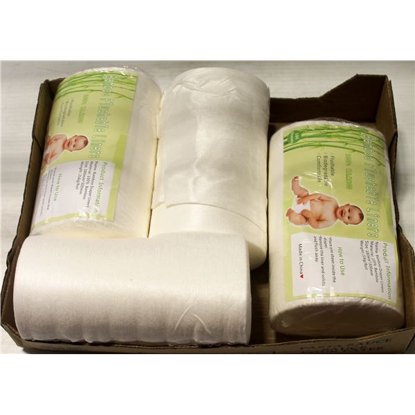 BOX OF BABY BAMBOO FLUSHABLE LINERS