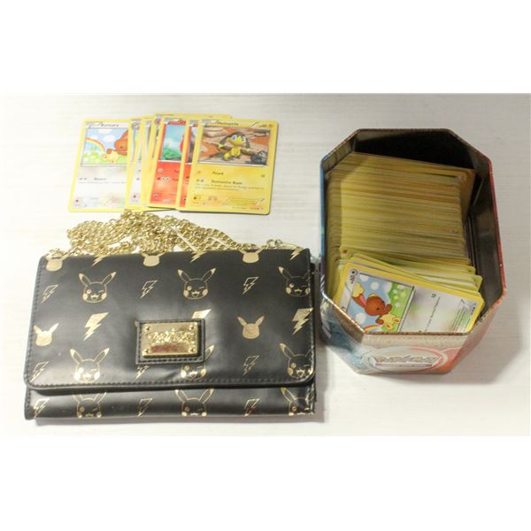 200+ POKEMON CARDS + POKEMON CLUTCH PURSE