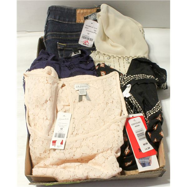 LOT OF VARIOUS NEW WOMENS SIZE MEDIUM CLOTHING