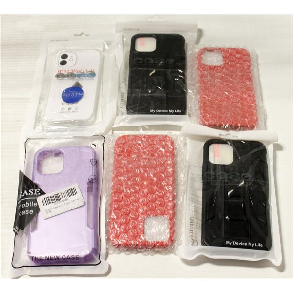 LOT OF 5 IPHONE 12 PRO (6.1") PROTECTIVE CASES