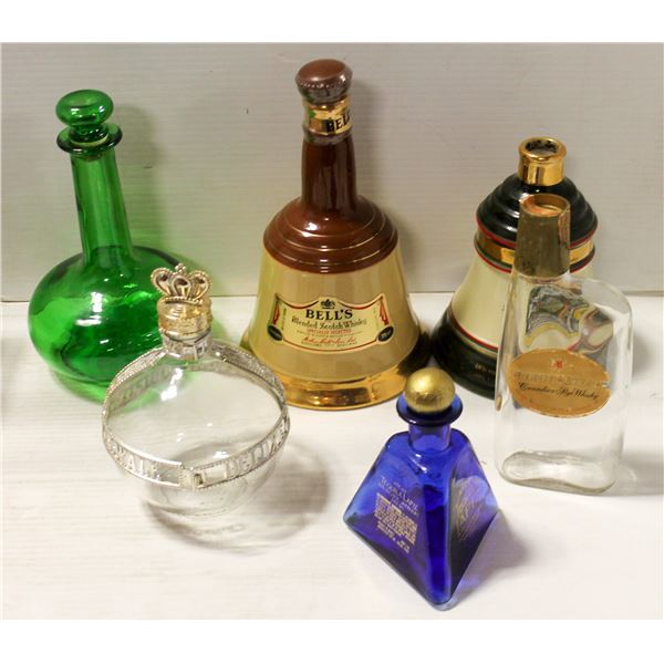 FLAT OF DECANTERS INCLUDES THE ORB OF MONARCHY