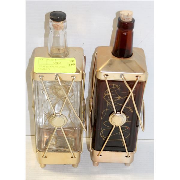 2 VINTAGE LIQUOR BOTTLES NO CONTENTS