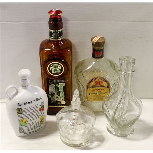 GLASS DECANTERS INCLUDES 4 CHAMBER DECANTER