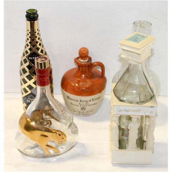 GLASS DECANTERS INCLUDES 4 CHAMBER DECANTER