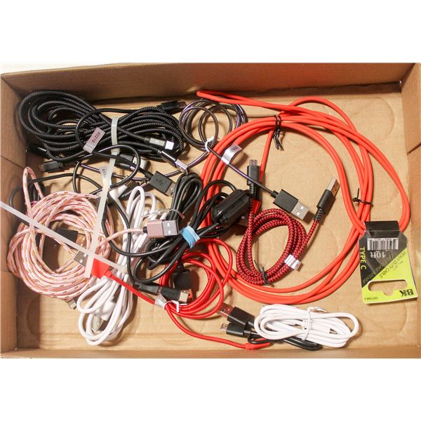 LOT OF CHARGER CORDS