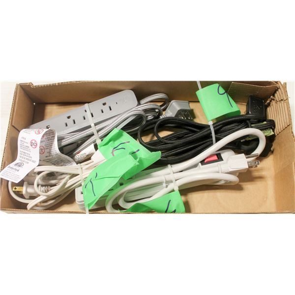 LOT OF EXTENSION CORD & POWER BARS