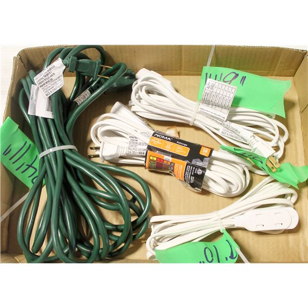 FLAT OF ASSORTED EXTENSION CORDS