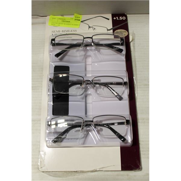 FOSTER GRANT READING GLASSES 3 PACK +1.50