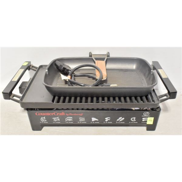 COUNTERCRAFT ELECTRIC GRILL W/ CAST IRON SKILLET