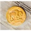Image 1 : 2005 GOLD PLATED USA J5C BISON 5 CENT COIN