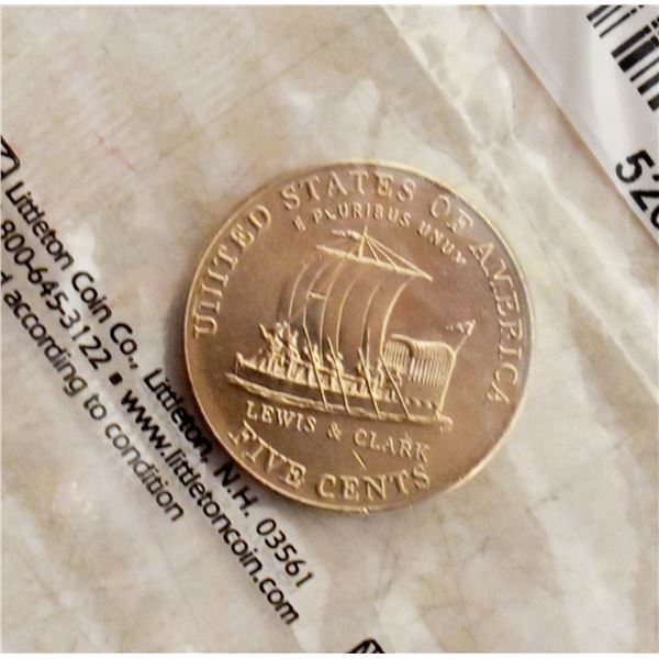 2004 UNCIRCULATED USA JEFFERSON 5 CENT KEELBOAT