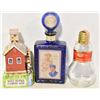 Image 1 : 3 DECORATIVE DECANTERS INCLUDES LIGHTBULB SHAPED