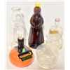 Image 1 : FLATR OF GLASS DECANTERS INCLUDES ORANGE MANDORINE