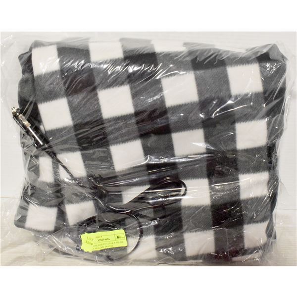 HEATED BLANKET 12 VOLT POLAR FLEECE HEATED TRAVEL