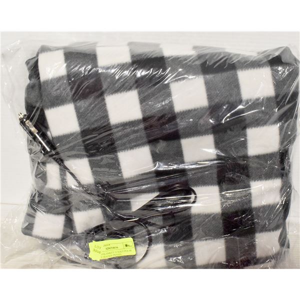 HEATED BLANKET 12 VOLT POLAR FLEECE HEATED TRAVEL