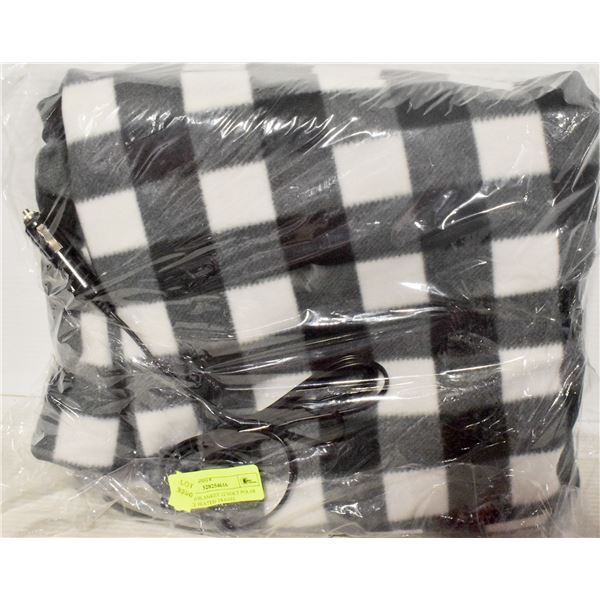 HEATED BLANKET 12 VOLT POLAR FLEECE HEATED TRAVEL