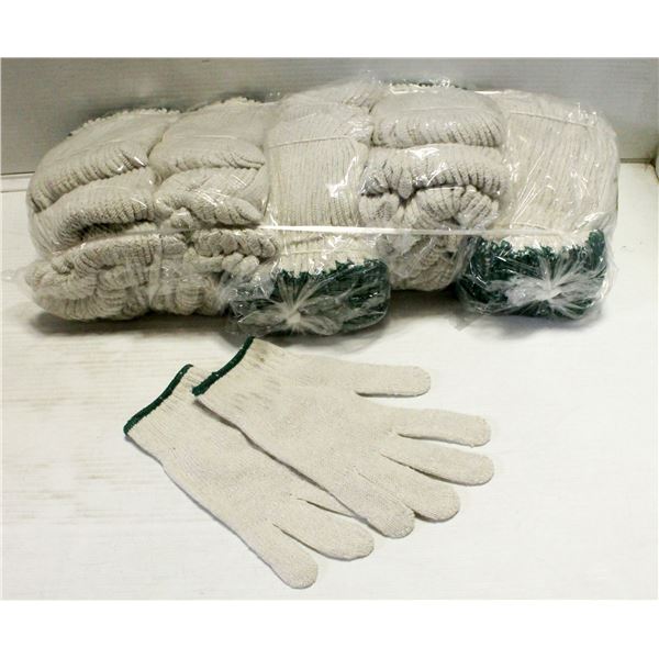 60 PAIRS BDG POLY COTTON WORK GLOVES SIZE MEDIUM