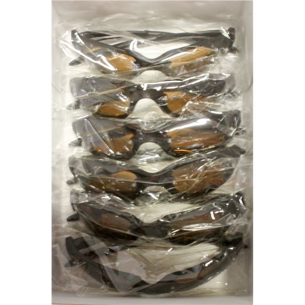 6 PAIRS OF BLACK OAKLEY REPLICA SUNGLASSES