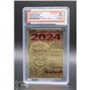 Image 1 : WCG GRADED 10 DONALD TRUMP FOR PRESIDENT 2024