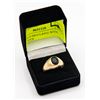 Image 1 : 10 KT GOLD MEN'S RING WITH BLACK ONYX