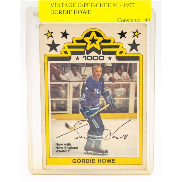 VINTAGE O-PEE-CHEE #1 - 1977 GORDIE HOWE