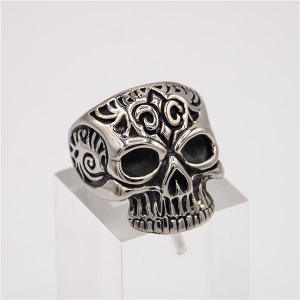 SKULL FACE RING - MEN'S SIZE 10