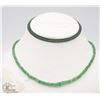 Image 1 : BZ814-44 10K YELLOW GOLD EMERALD 16" NECKLACE