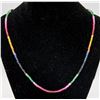 Image 2 : BZ814-33 10K WHITE GOLD TRI STONE 16" NECKLACE