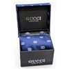 Image 1 : NEW GUCCI BLUE TIE & CUFF-LINK SET - MADE